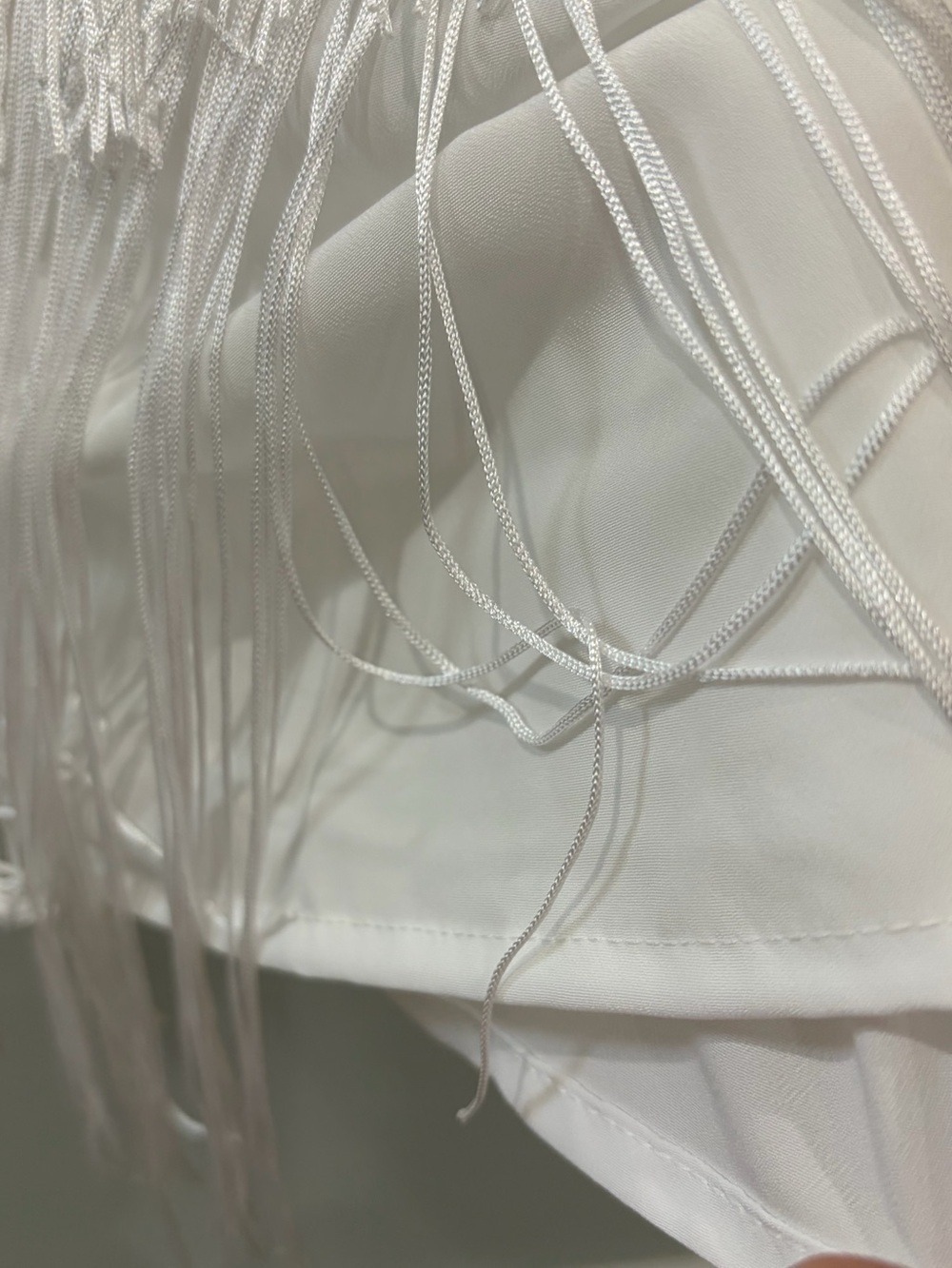 NWT a new day White Fringe party Dress bachelorette bridal flapper night out - Picture 8 of 9